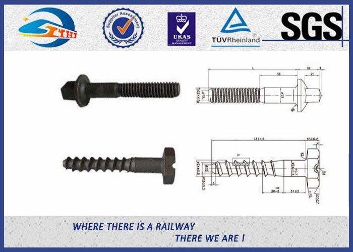 Plain Driving Railroad Spikes Screws For Fasten Sole Plates To Wooden Sleepers