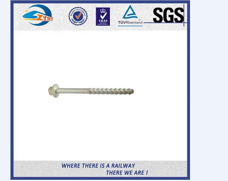 ZhongYue Carbon Steel Railway Sleeper Screws Railroad Spike 10.9 Grade