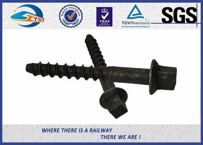 AREMA / DIN571 Railway Fasteners Plain Oil Black Screw Spikes