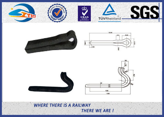 Low Carbon Steel Railroad Track Spikes / Railway Dog Spikes With DHG Treatment