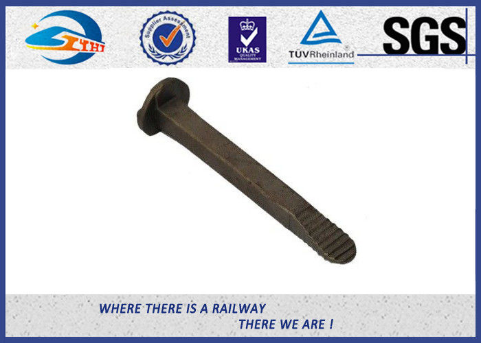 Grade A370 Screw Track Spike / Screw Spikes Railroad For Rail / Wooden Sleeper