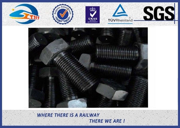 Grade 10.9 Black Surface 45# steel Hexagon Head Bolt  For Railroad