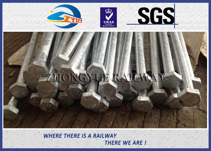 Oxide Black / Plain 8.8 Grade HEX Railway Bolt 24x3x1100mm With GB Standard