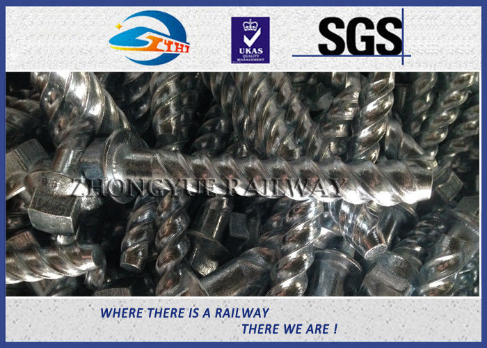 GB standard Hot-Dip Galvanized Spiral Spikes with 35# Steel for railroad fastening